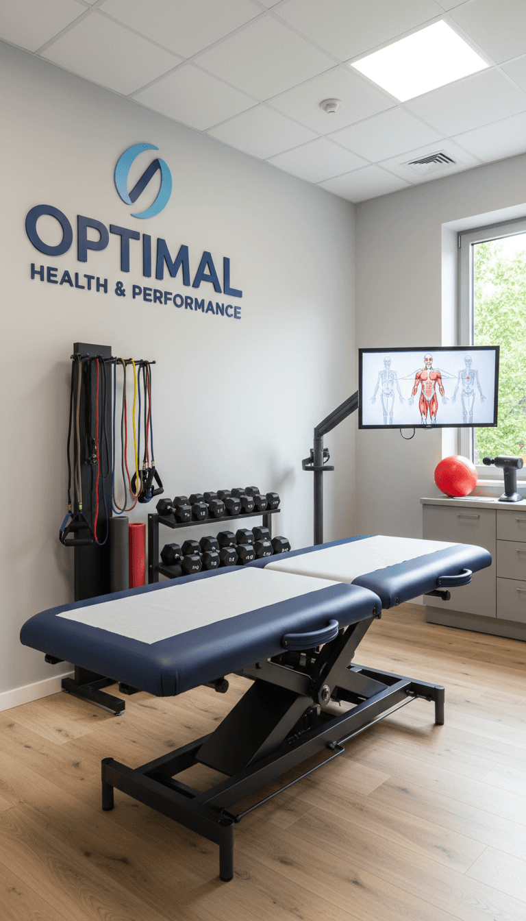 Sports therapy clinic treatment room